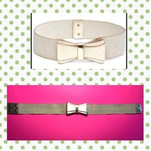 Gold Leather & Lurex Lilly Pulitzer Belt